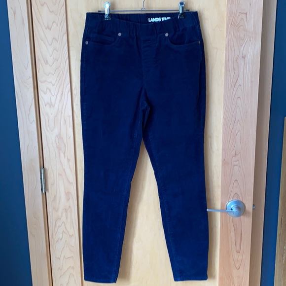 NWOT Lands’ End High Rise Pull On Corduroy Skinny Pants - Picture 2 of 11
